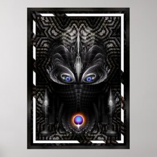 Mörk Skulpture Fractal Art Poster