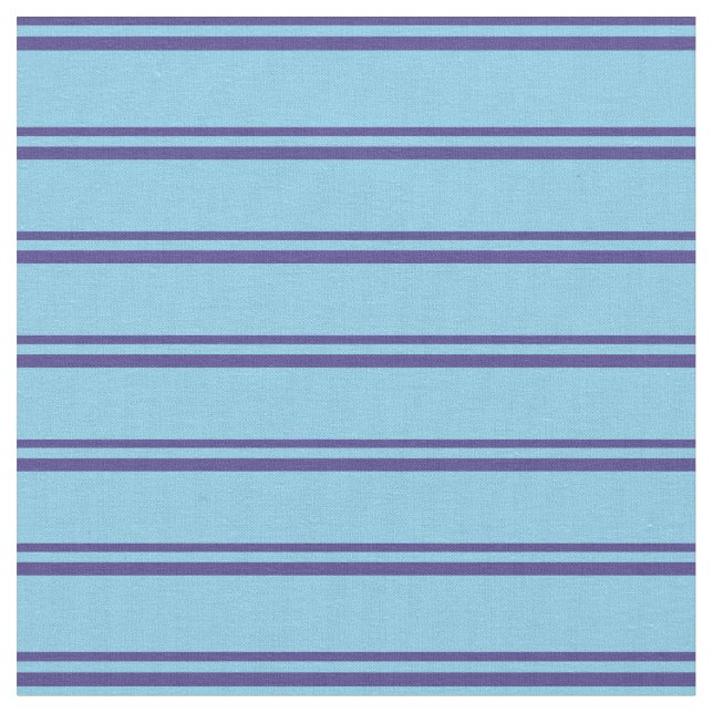 Mörk Slate Blue & Himlar Blue Färgad Mönster Tyg (Närbild)