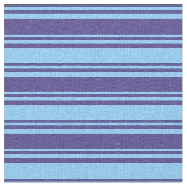 Mörk Slate Blue & Light Himlar Blue Färgad Mönster Tyg (Närbild)