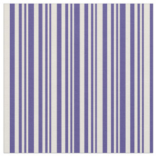 Mörk Slate Blue och Beige Stripe/LUND Mönster Tyg