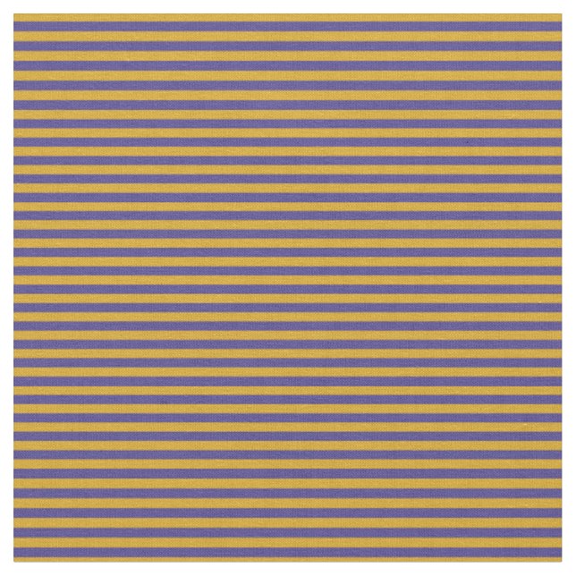 Mörk Slate Blue och Goldenrod Färgad Mönster Tyg (Närbild)