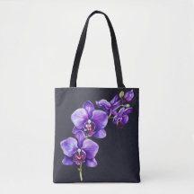 Mörk Slate Grått, Lila Orchid Tote