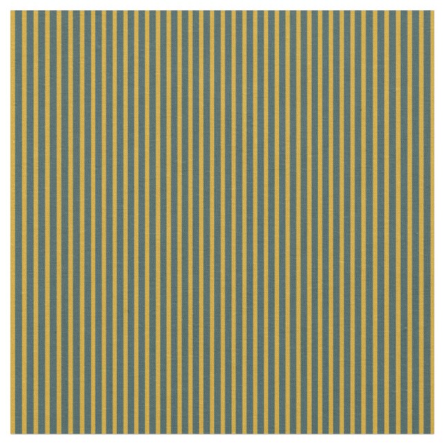 Mörk Slate Grått och Goldenrod Färgad Linjer Tyg (Närbild)