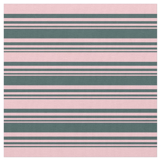 Mörk Slate Grått & Rosa Linjer Mönster Tyg (Närbild)