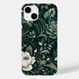 Mörk smaragdgrön blomster