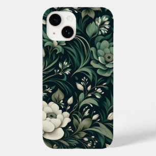 Mörk smaragdgrön blomster