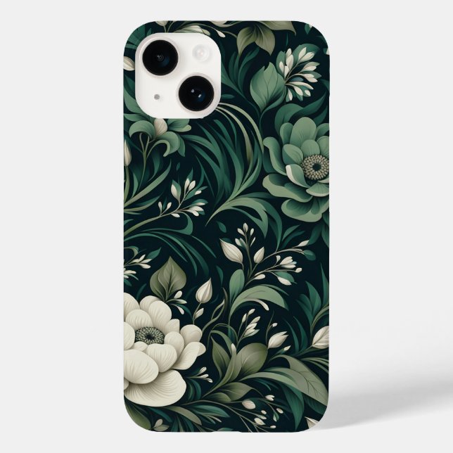 Mörk smaragdgrön blomster (Baksida)