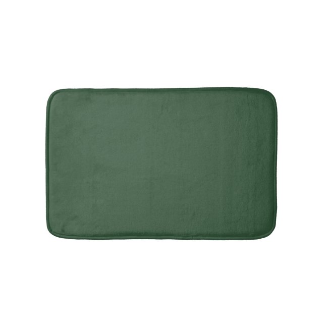 Mörk smaragdgrön enfärgad badrumsmatta (Framsidan)