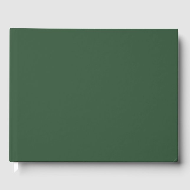 Mörk smaragdgrön enfärgad gästböcker (Framsida)
