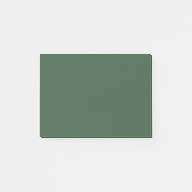 Mörk smaragdgrön enfärgad post-it block (Framsida)