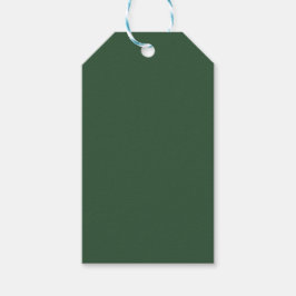 Mörk smaragdgrön enfärgad presentetikett