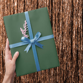 Mörk smaragdgrön enfärgad presentpapper