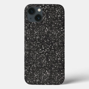 Mörk Snyggt Silver Grått Black Glitter