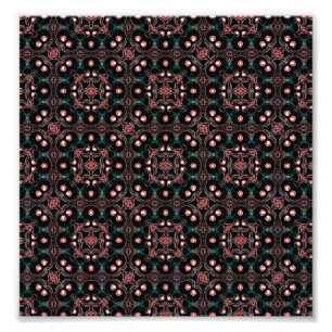 Mörk Sömlös Gemoetric Print Mosaic Fototryck