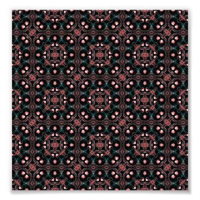 Mörk Sömlös gemoetric Print Mosaic Fototryck (Framsidan)