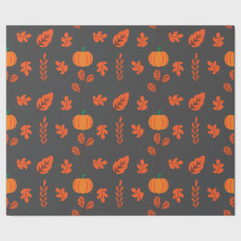 Mörk Sömlös svällning Papper: Mysigt Fall Löv Joy Presentpapper