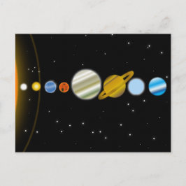 Mörk Space med färgfulla planeter Fantasy Vykort