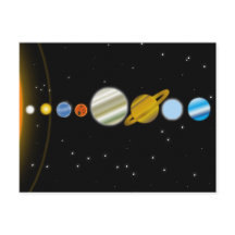 Mörk Space med färgfulla planeter Fantasy