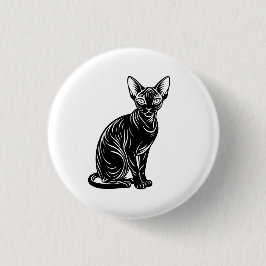 Mörk Sphynx Katt Konst – Mystisk Minimalistisk Des Knapp