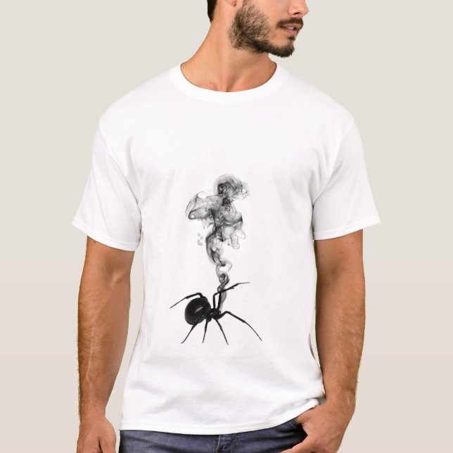 Mörk Spider Smoke Trail - Gothic Aesthetic Horror T Shirt (Framsida)