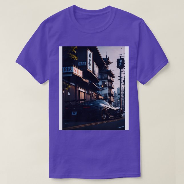 Mörk Sport i japansk stad 4 T Shirt (Design framsida)