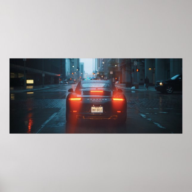 Mörk sportbil poster (Framsidan)