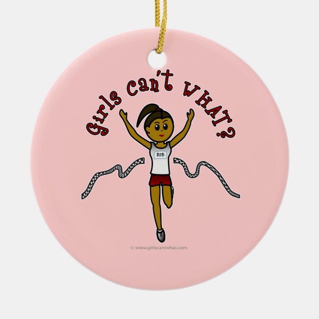 Mörk Springer i Red Uniform Julgransprydnad Keramik (Framsidan)