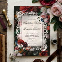 Mörk stämningsfull blomkonst vintage gotisk spetsb