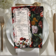 Mörk stämningsfull blomkonst vintage gotisk spetsb