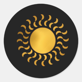 Mörk Star-dekal Runt Klistermärke