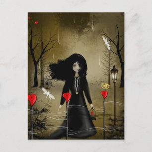 Mörk Steampunk Valentine vycard Helg Vykort