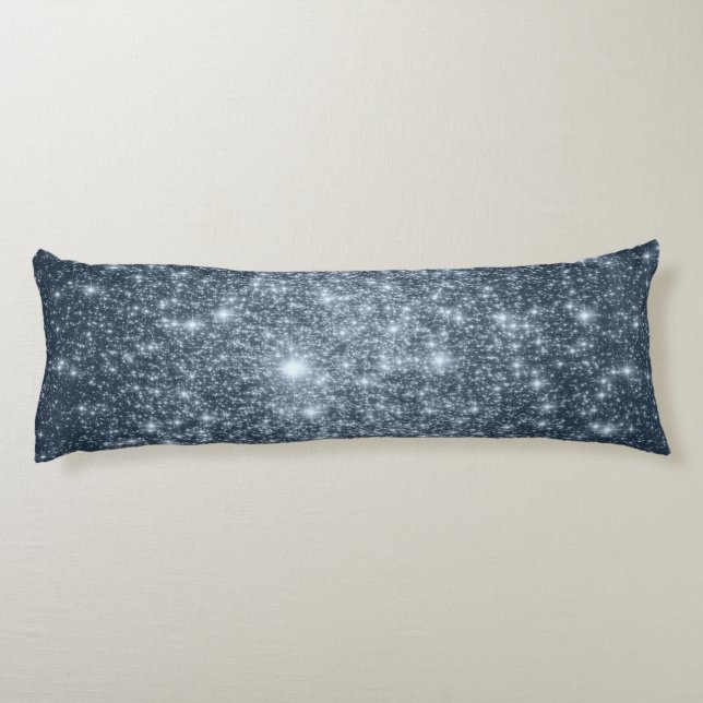 Mörk Steel Blue Stars Body Pillow Kroppskudde (Baksidan)