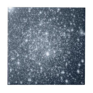 Mörk Steel Blue Stars Kakelplatta