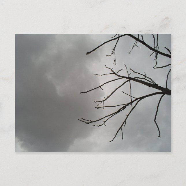 Mörk Storm Clouds Vykort (Framsida)