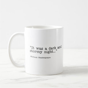 Mörk Stormy Night Shakespeare Quote Manar T-shirt Kaffemugg