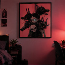 Mörk Surrealism Mardrömmar - Gotisk Röd Abstrakt 