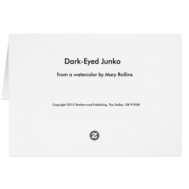 Mörk-Synade Junko Hälsningskort (Baksidan Horizontal)