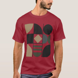Mörk T-shirt med blandade former
