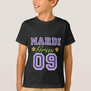 Mörk T skjorta för Mardi Gras 09 ungar Tee