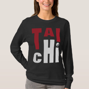 Mörk T skjorta för Tai-Chi Tröja