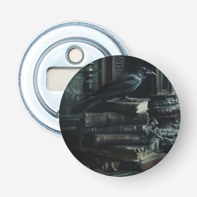 Mörk Tatty Old Bokar med Raven Flasköppnare (Framsidan)