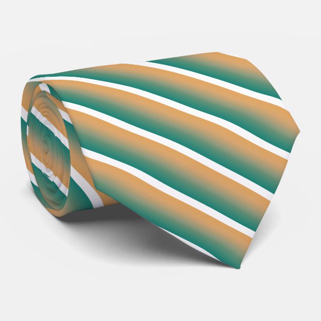 Mörk Teal and Orange Stripe Slips (Rullad)