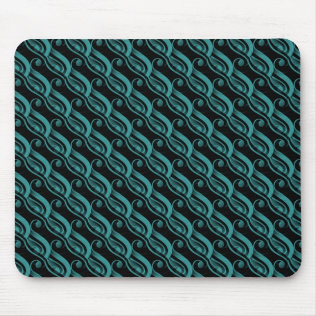 Mörk Teal Effortless Charm Mousepad Musmatta (Framsidan)