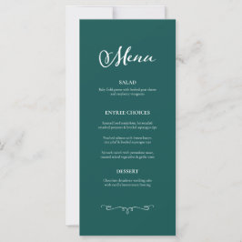 Mörk Teal Elegant Calligraphy Bröllop