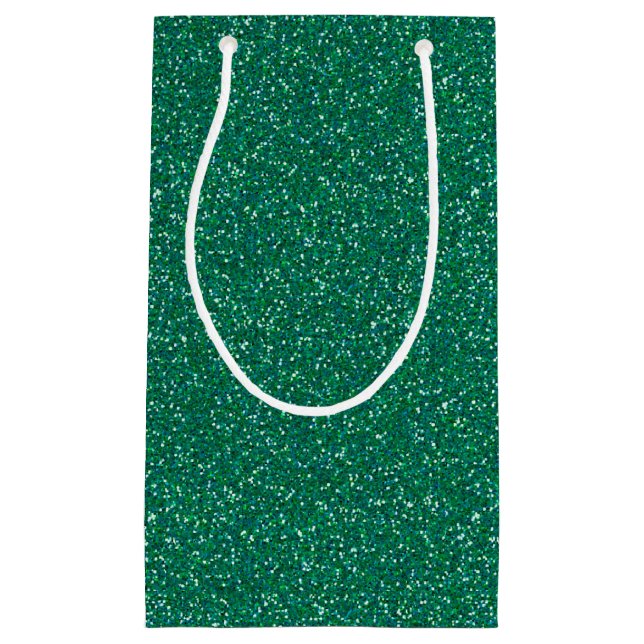 Mörk Teal Gnistra Glitter Gift Bag (Framsidan)