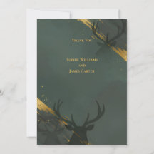 Mörk Teal Guld Personlig Skotsk Highland Bröllop