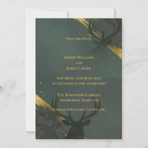 Mörk Teal Guld Spara Datum