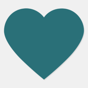 Mörk Teal Heart - etikett