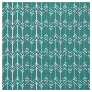 Mörk Teal Herringbone Pilar Tyg