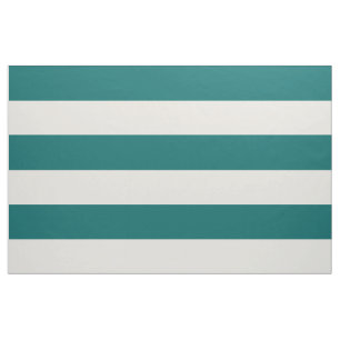 Mörk Teal och Ivory Wide Rand Large Tyg